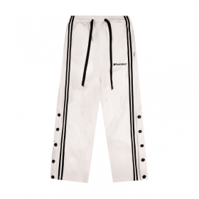 Удобные штаны Rhythm Club белого цвета с заклепками снизу