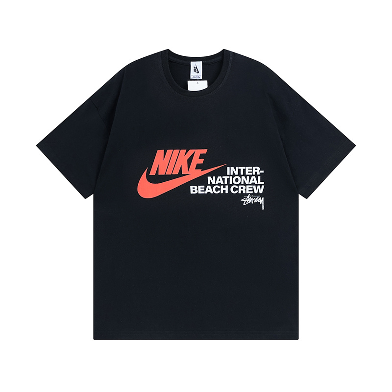 Черная футболка Nike с большим красным логотипом и надписью
