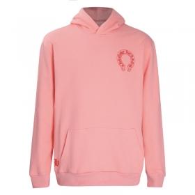 CHROME HEARTS стильное розовое худи с брендовым логотипом
