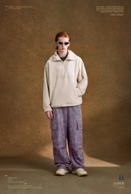 INFLATION брендовые штаны в лавандовом цвете с карманами