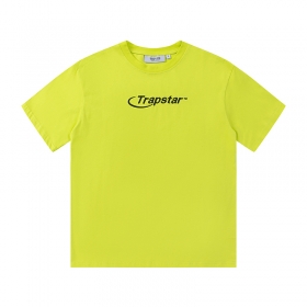 Салатовая с логотипом Trapstar футболка из 100% хлопка
