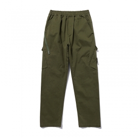 Stone Island штаны тёмно-зелёные на резинке с боковыми карманами