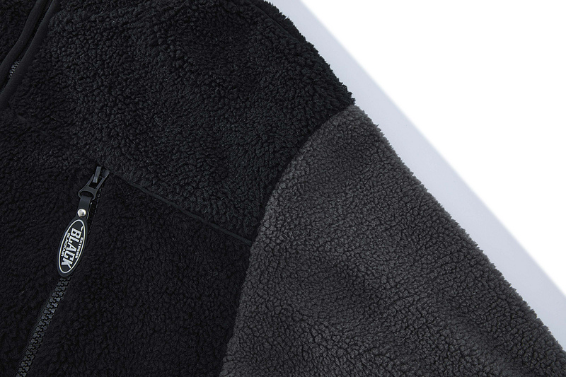 Чёрно-серая куртка шерпа Made Extreme с рожками
