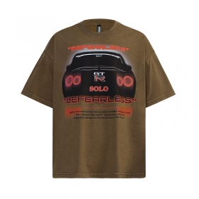 Befearless коричневая футболка с принтом машины на груди
