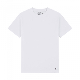 Однотонная базовая футболка Polo Ralph Lauren в белом-цвете