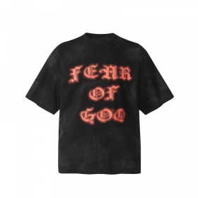 Fear Of God футболка чёрная с округлым вырезом и коротким рукавом