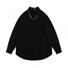 Базовая черная рубашка YUXING с подвеской в виде сердца