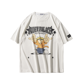 Белая футболка TCL Ivory palace с принтом в стиле хип-хоп спереди