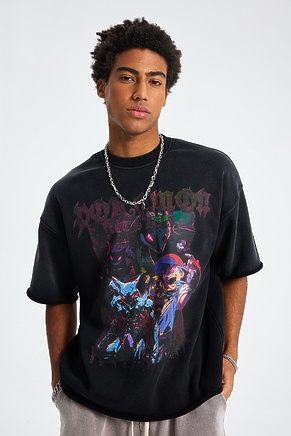 ARTIEMASTER черная футболка с большим напечатанным принтом
