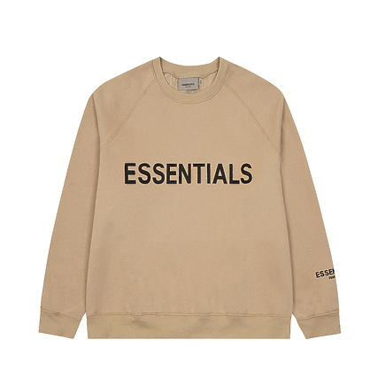 Повседневный бежевый тёплый свитшот Fear Of God Essentials