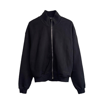 Бомбер Acne Studios в черном цвете с надписью бренда