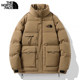 Брендовая куртка The North Face бежевая с резинками на манжетах