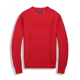 Красный вязаный свитер Polo Ralph Lauren с эластичной горловиной