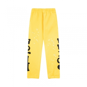 Желтые Sp5der спортивные штаны на резинке с боковыми карманами
