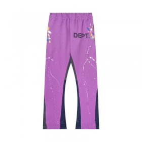 Фиолетовые от бренда Gallery Dept на резинке спортивные штаны