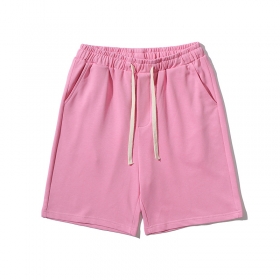 Шорты розового цвета TXC Pants хлопковые с белой верёвкой и карманами 