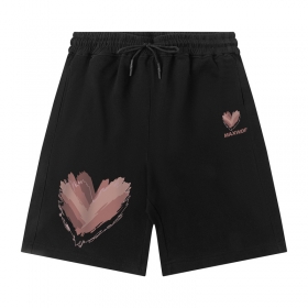 Спортивные чёрны прямого кроя шорты MAXWDF с принтом "Сердце"