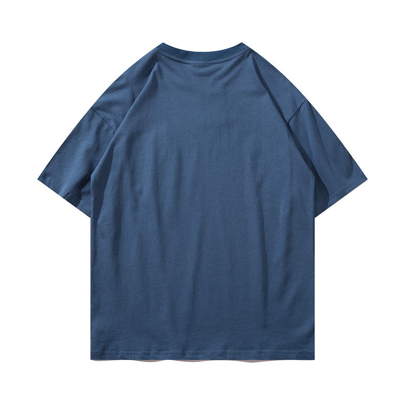 Брендовая футболка Carhartt синего цвета с карманом на груди