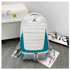 Оригинальный Nike Air Jordan белый рюкзак с бирюзовой вставкой