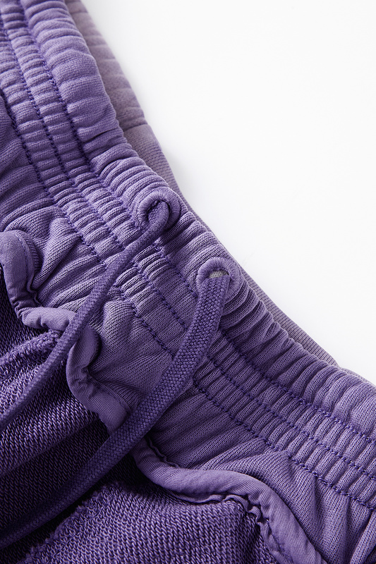 Шорты спортивные BE THRIVED фиолетовые на широкой резинке со шнурком