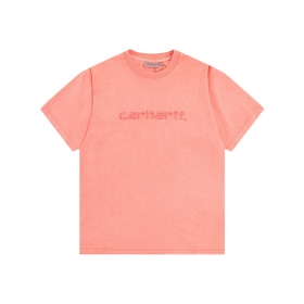 Персиковая футболка Carhartt с логотипом на груди