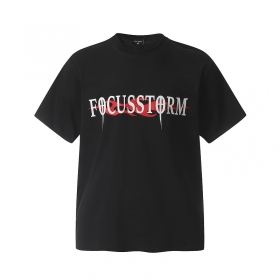 Прямого кроя чёрная футболка Focus Storm с короткими рукавами
