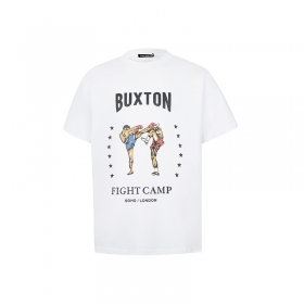 Белая футболка с принтом на груди от бренда COLE BUXTON