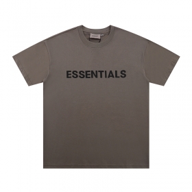Коричневая повседневная футболка от бренда ESSENTIALS FOG