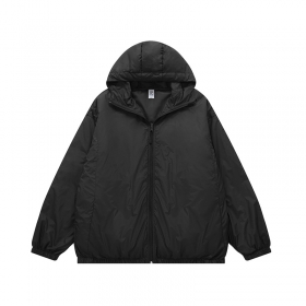 Базовая INFLATION чёрная утепленная куртка с прорезанными карманами