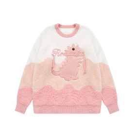Розовый от бренда INFLATION плюшевый свитер из 100% нейлона