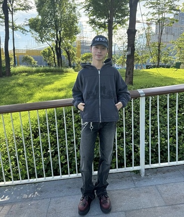 Зип худи Enfants Riches Deprimes в темно-синем цвете с капюшоном