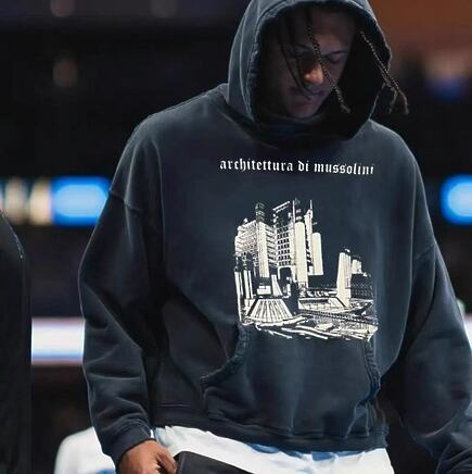 Худи черное Enfants Riches Deprimes с эластичными манжетами