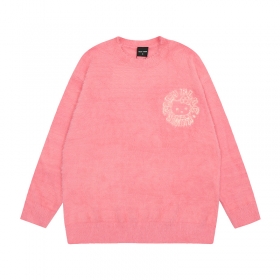 Повседневный с усиленным вырезом розовый Punch Line свитер