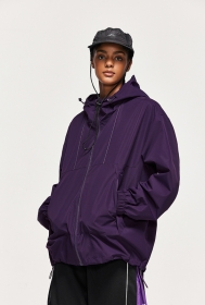 Современного дизайна INFLATION куртка с капюшоном фиолетовая