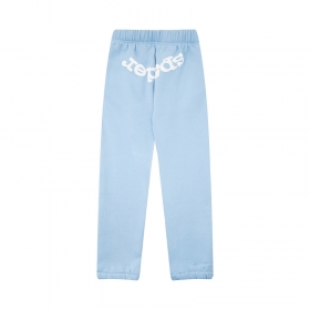 Утепленные спортивные штаны Sp5der с карманами по бокам голубого-цвета