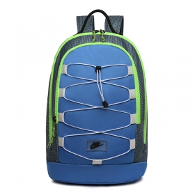 Голубой рюкзак с белой эластичной резинкой спереди и логотипом Nike