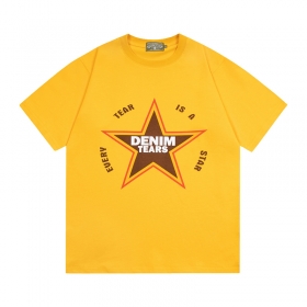 Denim Tears желтого цвета футболка с принтом большой звезды
