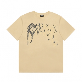 Молочного цвета футболка Revenge с логотипом и принтом "Птицы"