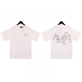 От бренда AMIRI белая практичная футболка с логотипом