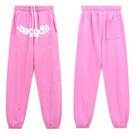 Эксклюзивные штаны от бренда Sp5der в ярко розовом цвете