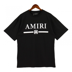 AMIRI футболка черная с фирменным логотипом белого цвета