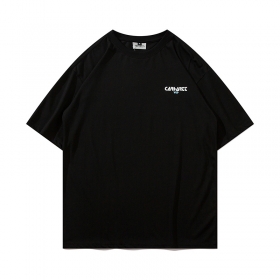 Черная футболка Carhartt с брендовым рисунком "горы" и фирменным лого