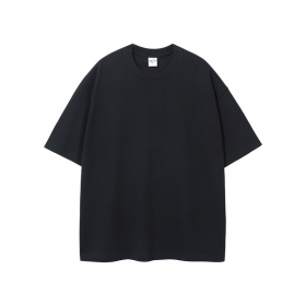 Чёрная уплотнённая повседневная футболка ARTIEMASTER плотностью 305г