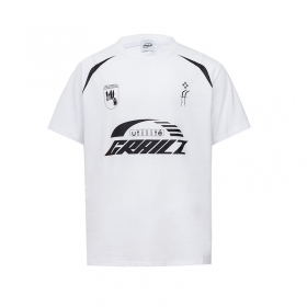 Grailz прочная футболка белого цвета с черными вставками на плечах