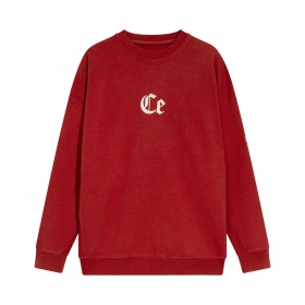 Свитшот красного цвета от бренда Cav empt с логотипом