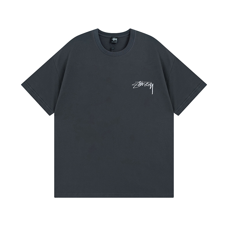 Темно-серая футболка STUSSY с принтом "Сфинкс" на спине