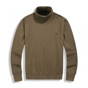 Однотонный коричневого цвета свитер Polo Ralph Lauren