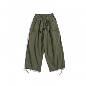 Зелёные PMGO брюки с широкой штаниной и эластичным поясом