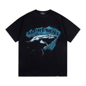 Эффектная с принтом акулы Represent футболка черная
