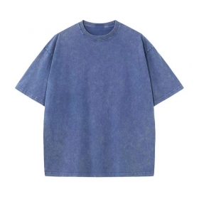 Basic синего цвета стильная футболка на каждый день